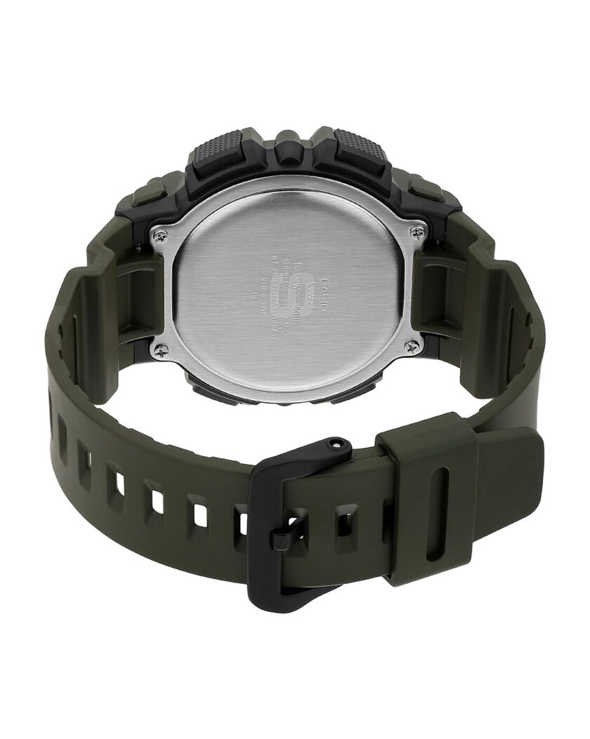 montre casio montre numérique pour jeunes, hommes et femmes ws 1500h 3bvdf double fuseau horaire vert
