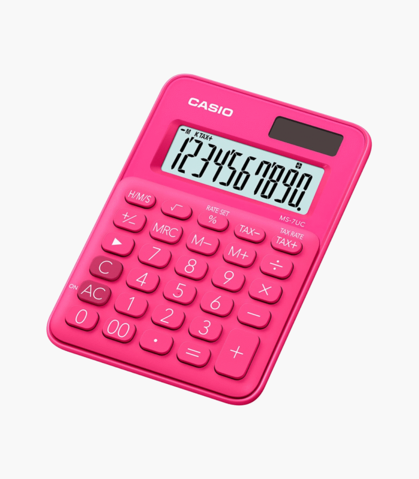 MINI CALCULATRICE DE BUREAU CASIO - MS-7UC-RD