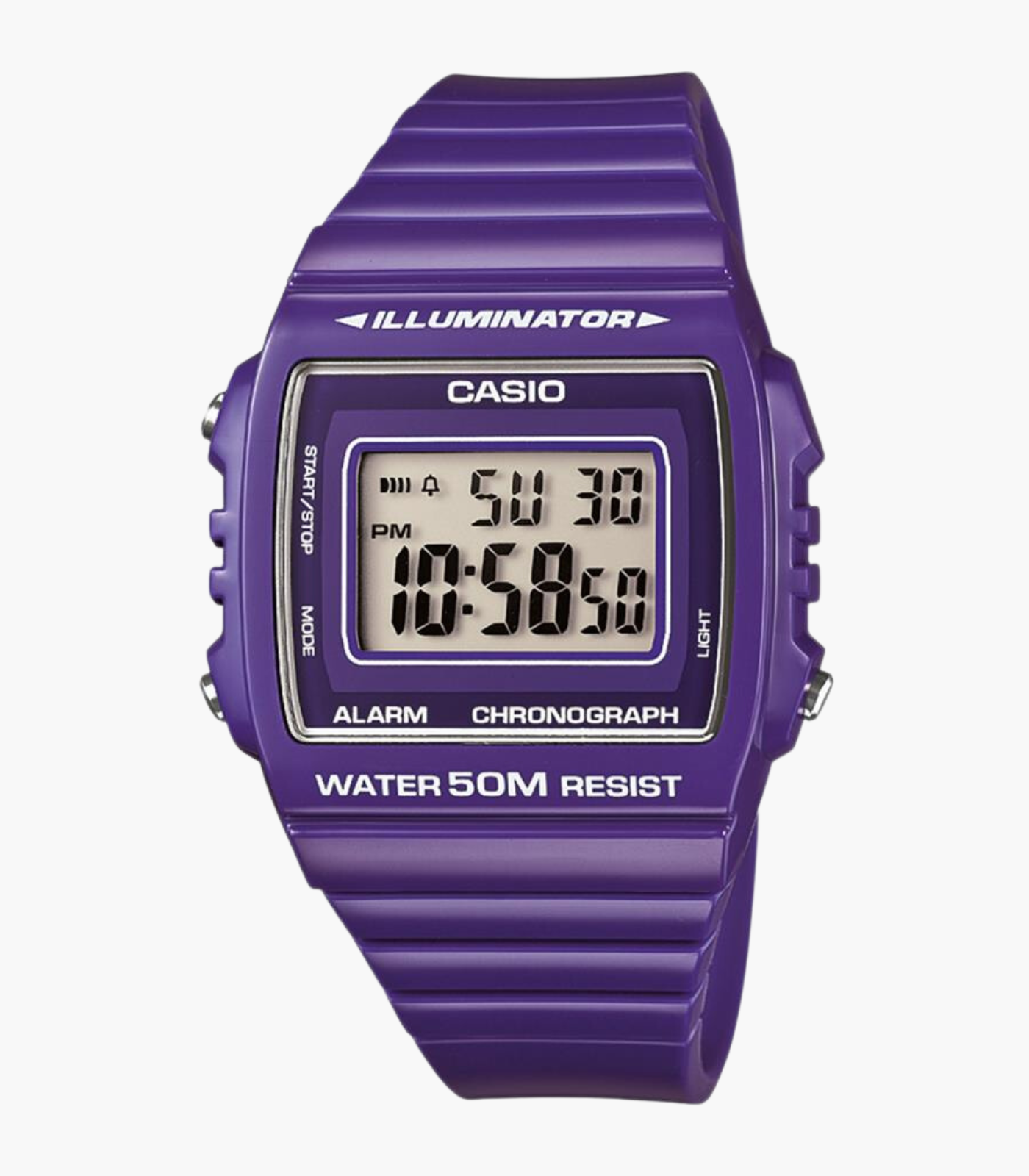Montre Enfant Casio W-215H-6AVDF Bracelet en Résine - Violet