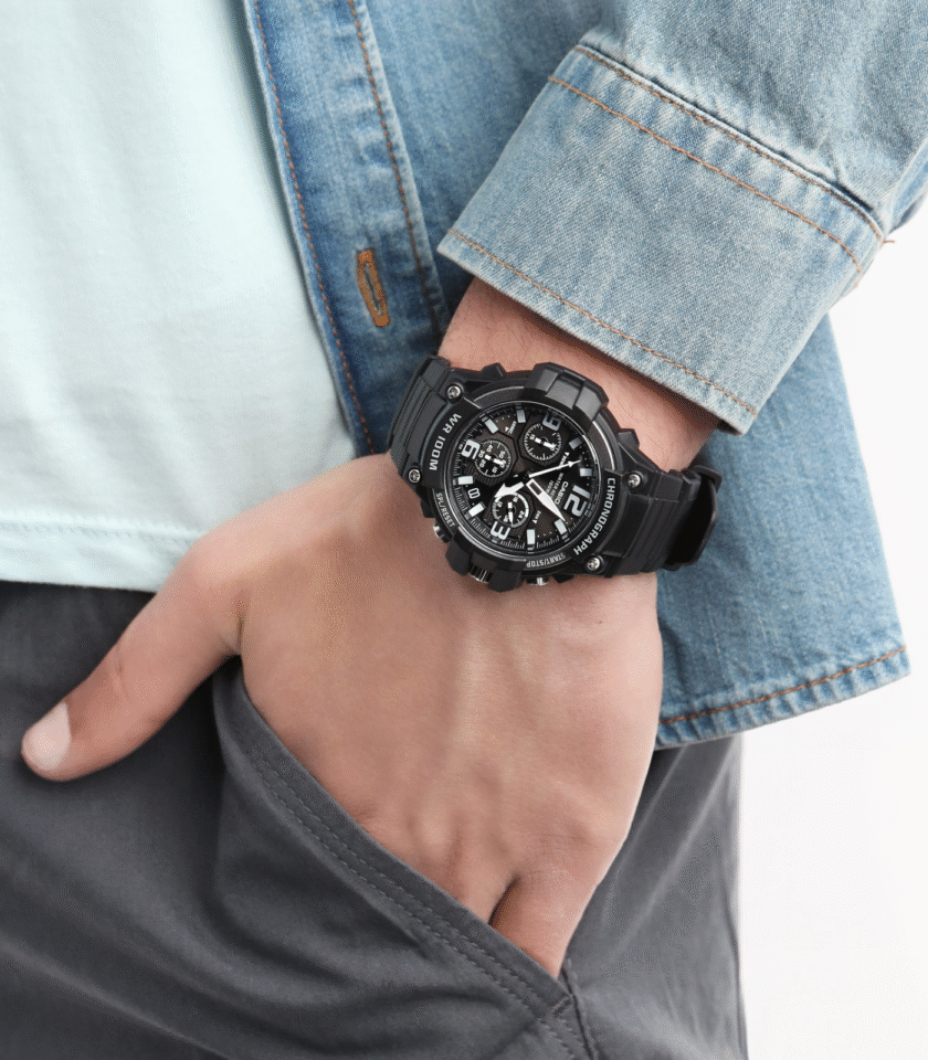 Montre Homme Casio - MCW-100H-1A3VDF - Bracelet en Résine noir - Affichage analogique - Résistant à l'eau – Image 2