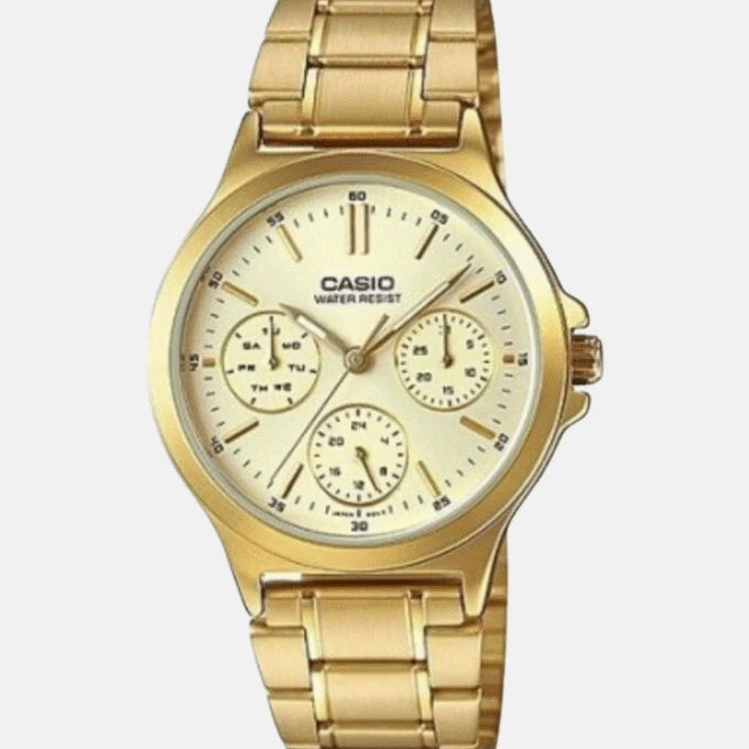 Montre CASIO Homme - MTP-V300G-9AUDF - Bracelet Doré En Acier Inoxydable -Résistante à l'eau - 12 Mois De Garantie