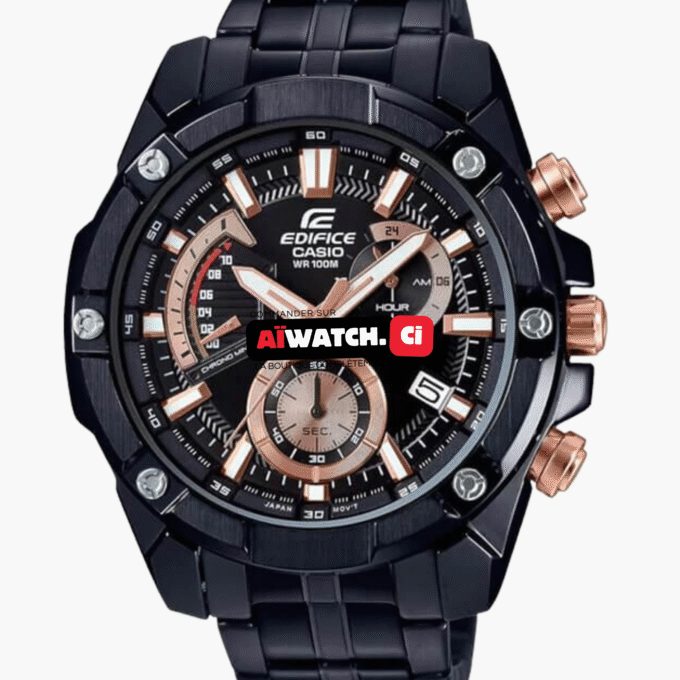 Montre CASIO Homme - EFR-559DC-1AVUDF - Bracelet Gris En Acier Inoxydable - Résistante à l'eau - 12 Mois De Garantie