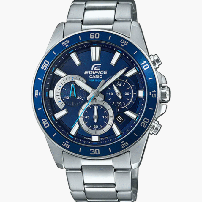 Montre CASIO Homme - Bracelet Gris En Acier Inoxydable - Résistante à l'eau - 12 Mois De Garantie - EFV-570D-2AVUDF