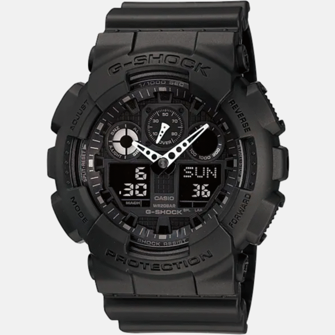 Montre Homme Casio G-Shock -GA-100-1A1DR - Montre Analogique-Numérique - Résistant à l'eau