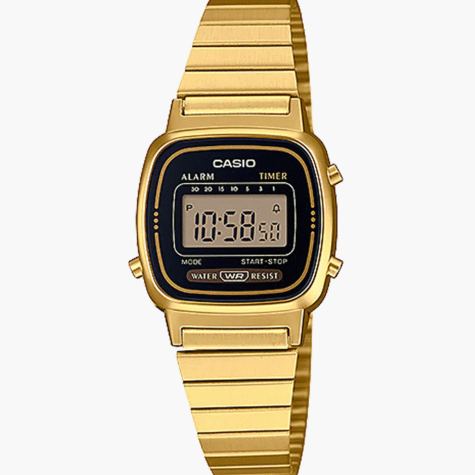 Montre Unisexe Casio - LA670WGA-1DF - Bracelet en acier inoxydable or - Résistant à l'eau