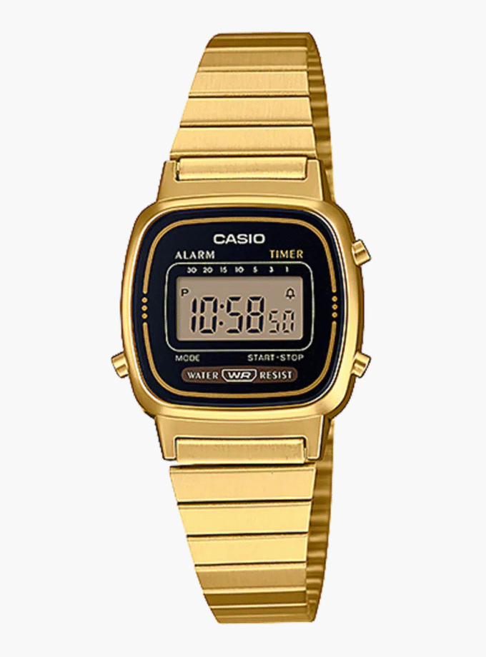 Montre Unisexe Casio - LA670WGA-1DF - Bracelet en acier inoxydable or - Résistant à l'eau