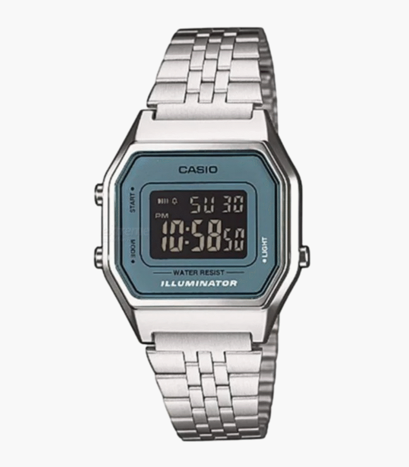 Montre Unisexe Casio - LA680WA-2BDF - Bracelet en acier inoxydable - Résistant à l'eau