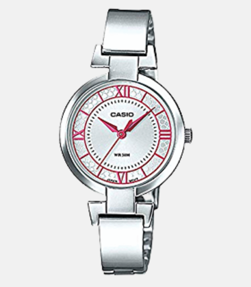 Montre CASIO Femme - LTP-E403D-4AVDF - Bracelet Gris En Acier Inoxydable - Résistante à l'eau - 12 Mois De Garantie