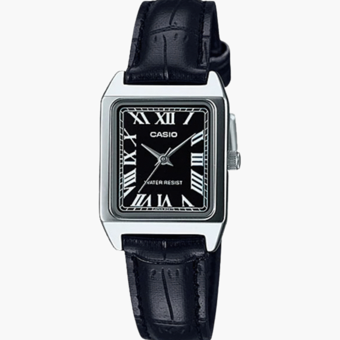 Casio Montre Femme LTP-V007L-1BUDF - Bracelet en Cuir - Noir