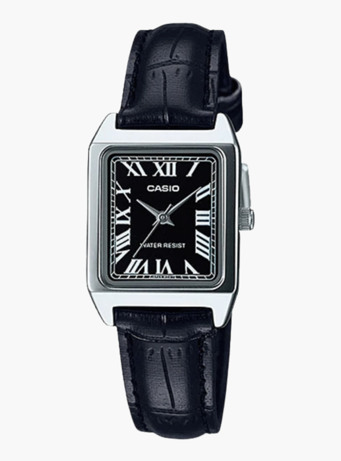 Casio Montre Femme LTP-V007L-1BUDF - Bracelet en Cuir - Noir