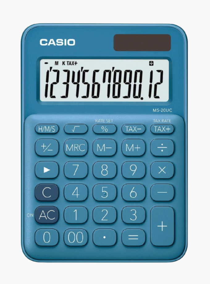 MINI CALCULATRICE DE BUREAU CASIO - MS-20UC-BU