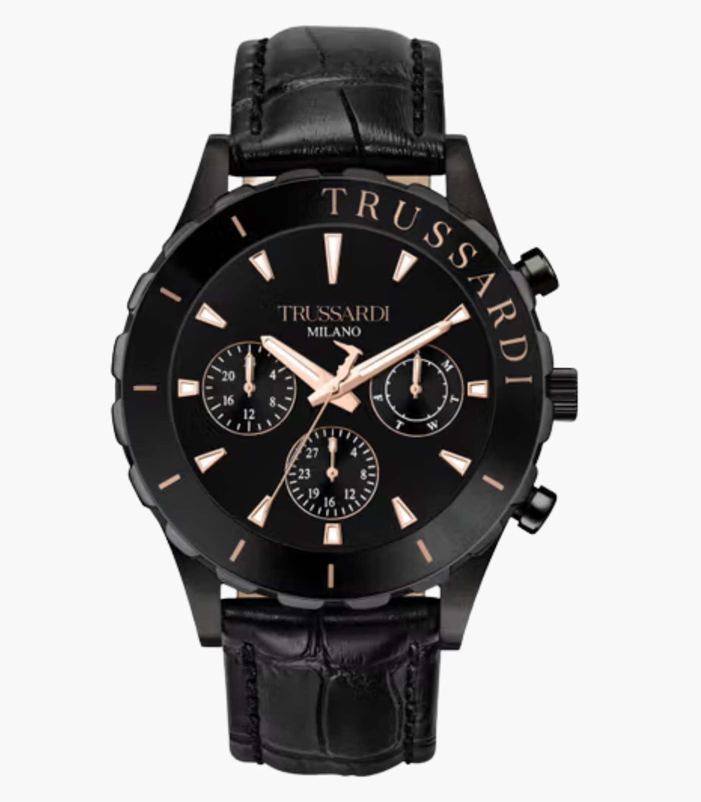 Montre Chronographe T Logo Bracelet En Cuir V ritable Garantie