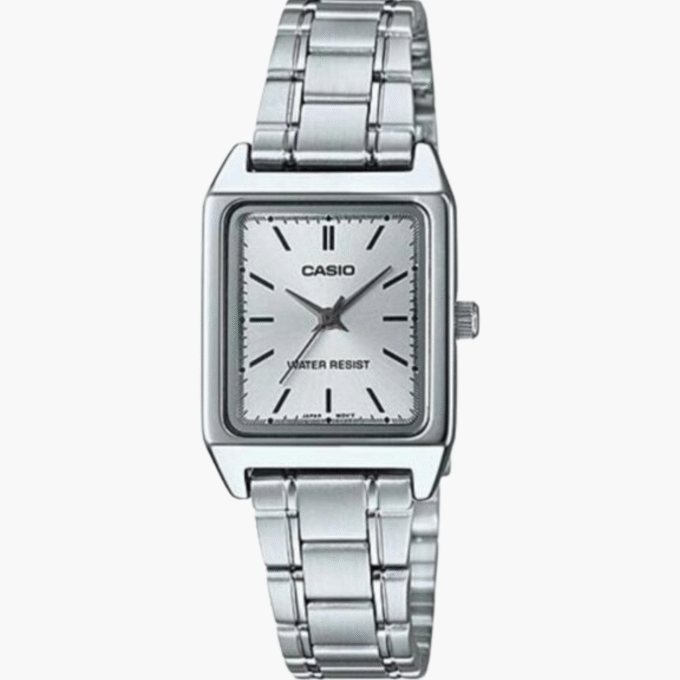 Montre-Bracelet Femme Casio Collection LTP-V007D-7EUDF - Bracelet Gris En Acier Inoxydable - Résistante à l'Eau