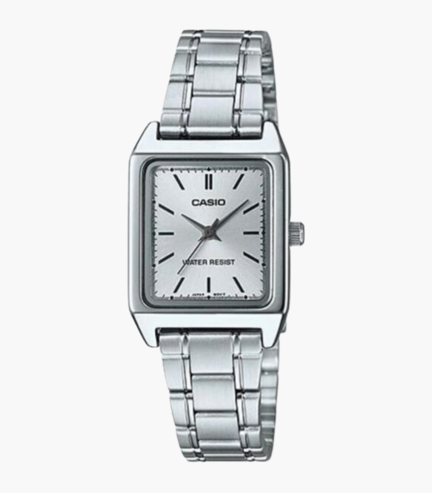Montre-Bracelet Femme Casio Collection LTP-V007D-7EUDF - Bracelet Gris En Acier Inoxydable - Résistante à l'Eau