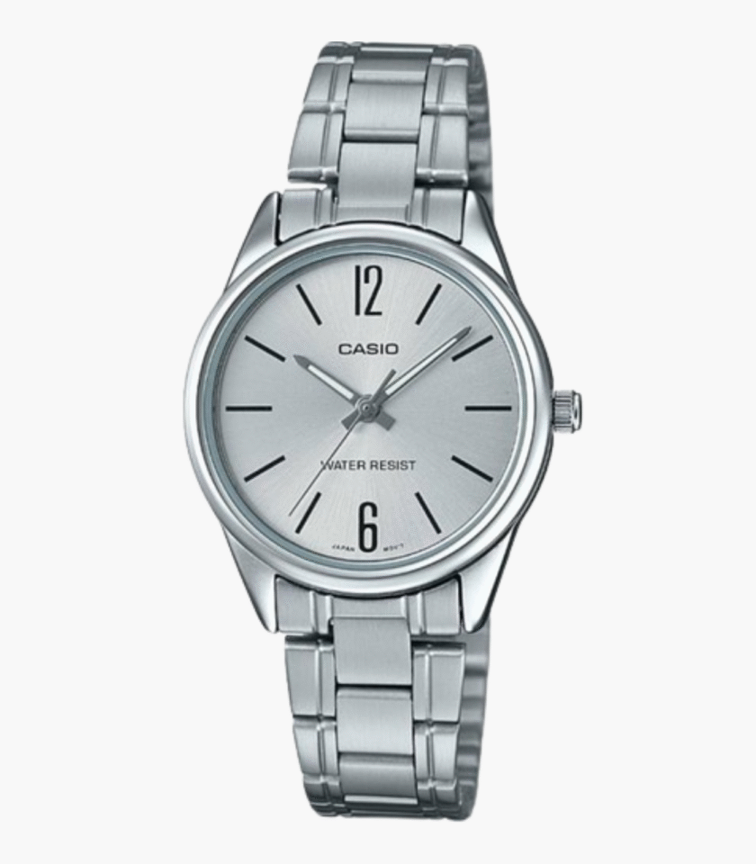 Montre-Bracelet Femme Casio Collection LTP-V005D-7BUDF - Bracelet Gris En Acier Inoxydable - Résistante à l'Eau