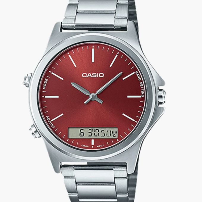 Montre-Bracelet Homme Casio Collection MTP-VC01D-5EUDF - Bracelet Gris En Acier Inoxydable- Résistante à L'Eau