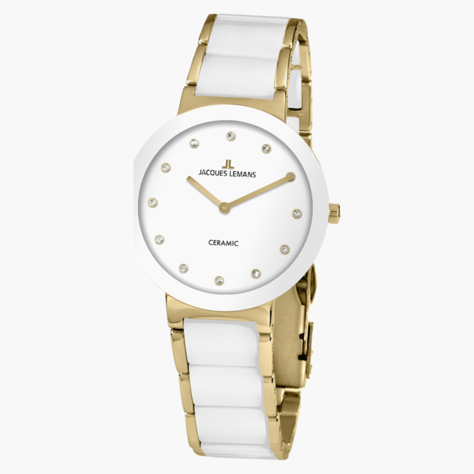 Bracelet-Montre Homme Jacques Lemans - 42-7L - Bracelet Bicolore En Céramique High-Tech