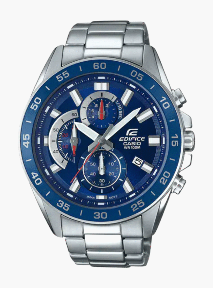 Montre Homme Casio Edifice - EFV-550D-2AVUDF - Bracelet Gris en Acier Inoxydable - Resistance à l'eau 10 ATM
