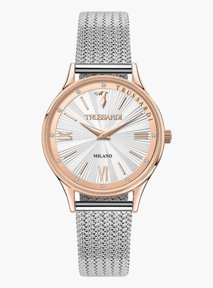 Montre Femme Trussardi T-Star - R2453152507 - Bracelet Gris En Acier Inoxydable - Résistance à l'eau 5 ATM