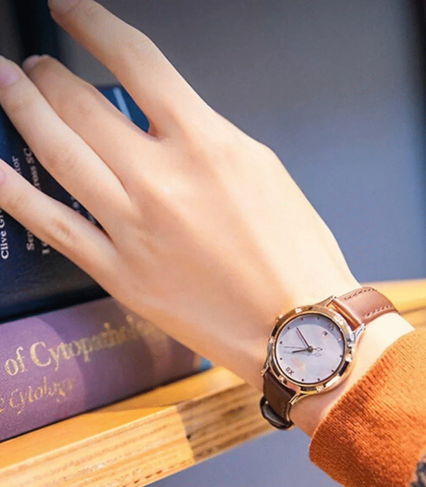 Montre Femme Casio Sheen - SHE-4546PGL-6AUDF - Bracelet Brun en Cuir Véritable - Résistance à l'eau 50 M - Verre Saphir – Image 2