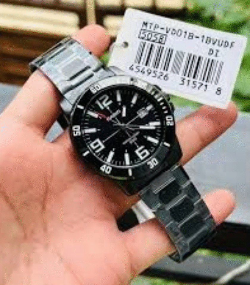 Montre Homme Casio Collection - MTP-VD01B-1BVUDF - Bracelet Noir En Acier Inoxydable - Résistance à l'eau 50 M – Image 3