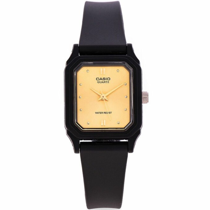 Montre CASIO Jeunesse - Bracelet Noir En Resine -Boitier En Resine - Résistante à l'eau - 12 Mois De Garantie - LQ-142E-9ADF