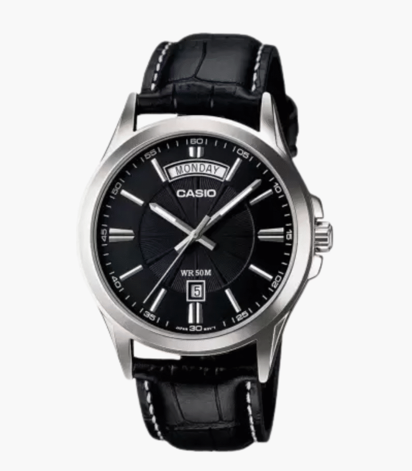 Montre Homme Casio - MTP-1381L-1AVDF - Bracelet en Cuir Noir