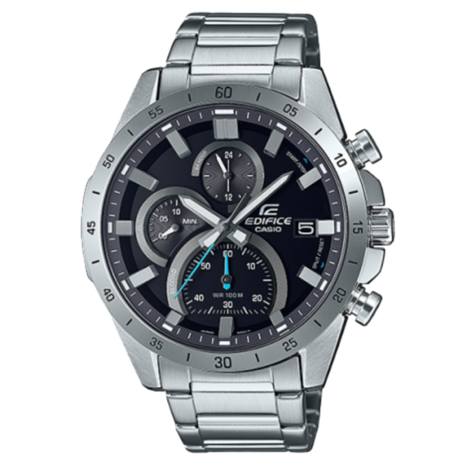 Montre Homme Casio Edifice EFR-571D-1AVUDF - Bracelet Gris En Acier Inoxydable - Résistance à l'eau 100 Mètres