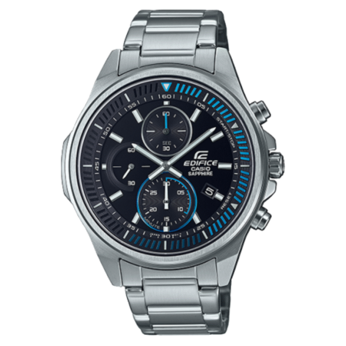 Montre Homme Casio Edifice EFR-S572D-1AVUDF - Bracelet Gris en Acier Inoxydable - Résistance à l'eau 100 Mètres