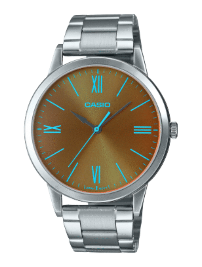 Montre Homme Casio Collection MTP-E600D-1BDF - Bracelet Gris En Acier Inoxydable - Résistante à l'eau