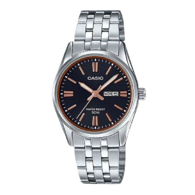 Montre Femme - Casio Collection LTP-1335D-1A2VDF - Quartz Précis, Luminescente, Résistante à l’Eau 5 Bar, Verre Minéral - Acier Inoxydable - Argent - Référence LTP-1335D-1A2VDF