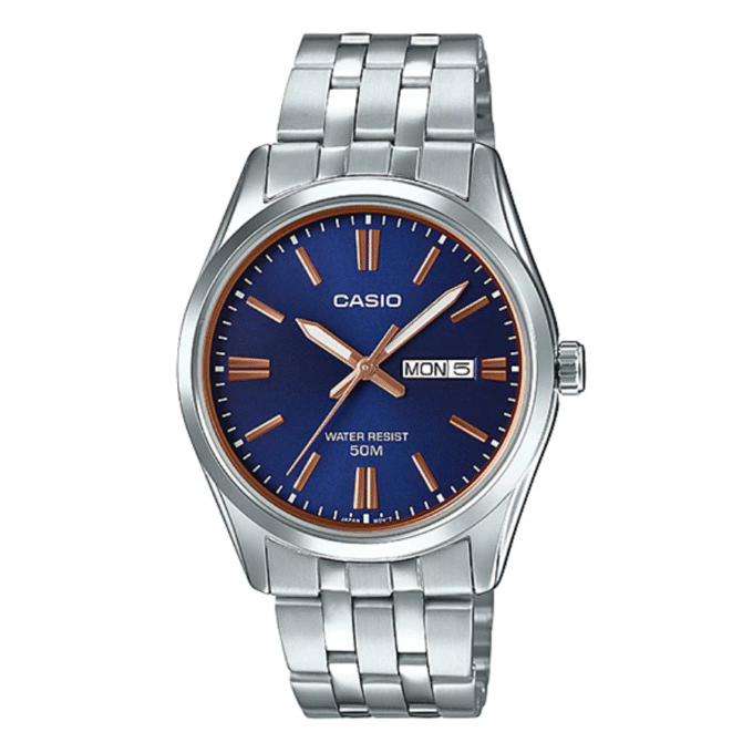 Montre Homme Casio - MTP-1335D-2A2VDF - Bracelet en Acier Inoxydable - Affichage analogique - Résistant à l'eau