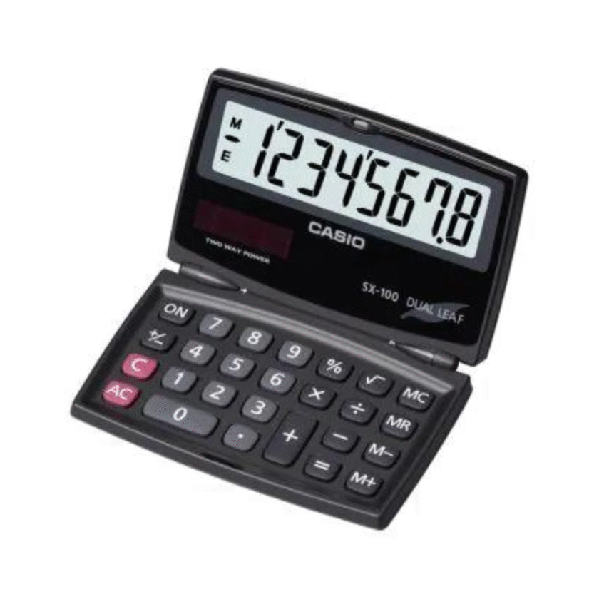 Calculatrices pratiques Type à double feuille - Casio SX-100