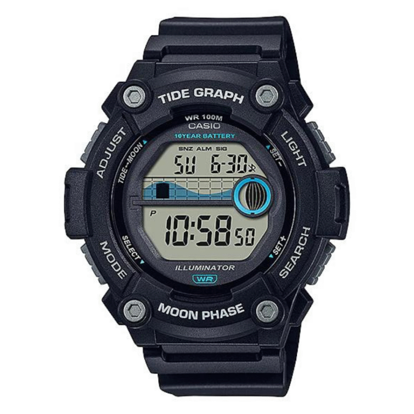 Montre Homme Casio - WS-1300H-1AVDF - Bracelet Noir En Résine - Résistance à l'eau 10 ATM