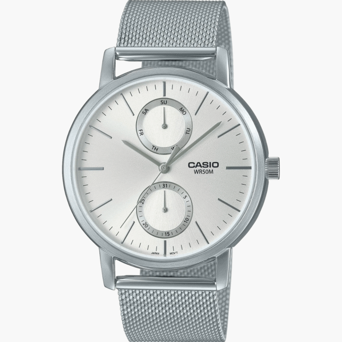 Montre Homme Casio - MTP-B310M-7AVDF - Bracelet en acier inoxydable argent - Verre minéral - Affichage analogique