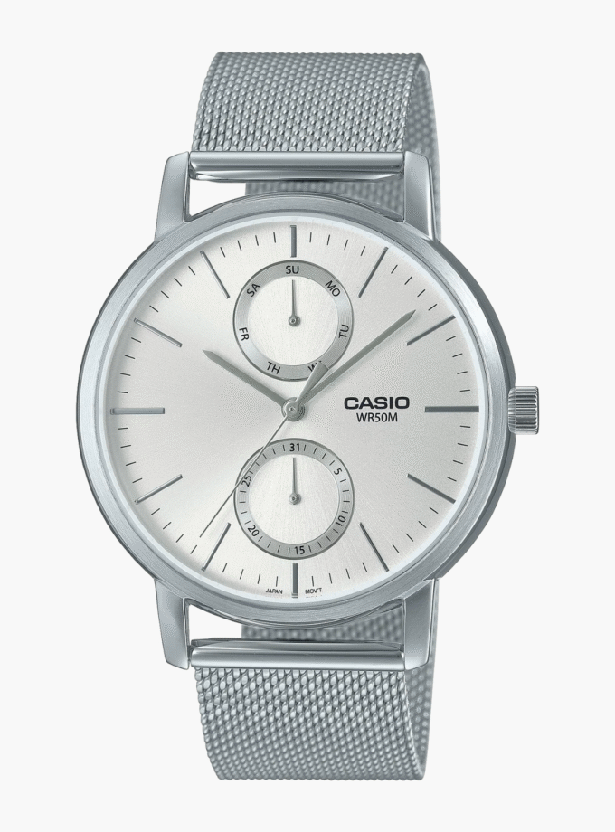 Montre Homme Casio - MTP-B310M-7AVDF - Bracelet en acier inoxydable argent - Verre minéral - Affichage analogique