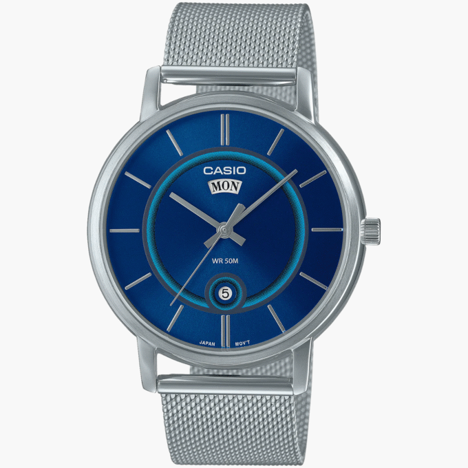 Montre Homme Casio - MTP-B120M-2AVDF - Bracelet en Acier Inoxydable argent - Résistant à l'eau