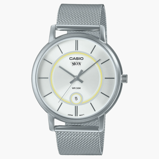 Montre Homme Casio - MTP-B120M-7AVDF - Bracelet en acier inoxydable argent - Verre minéral