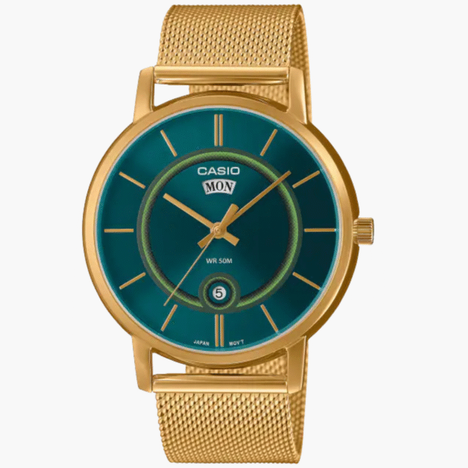 Montre Homme Casio - MTP-B120MG-3AVDF - Bracelet en acier inoxydable doré - Verre minéral - Résistante à l'eau