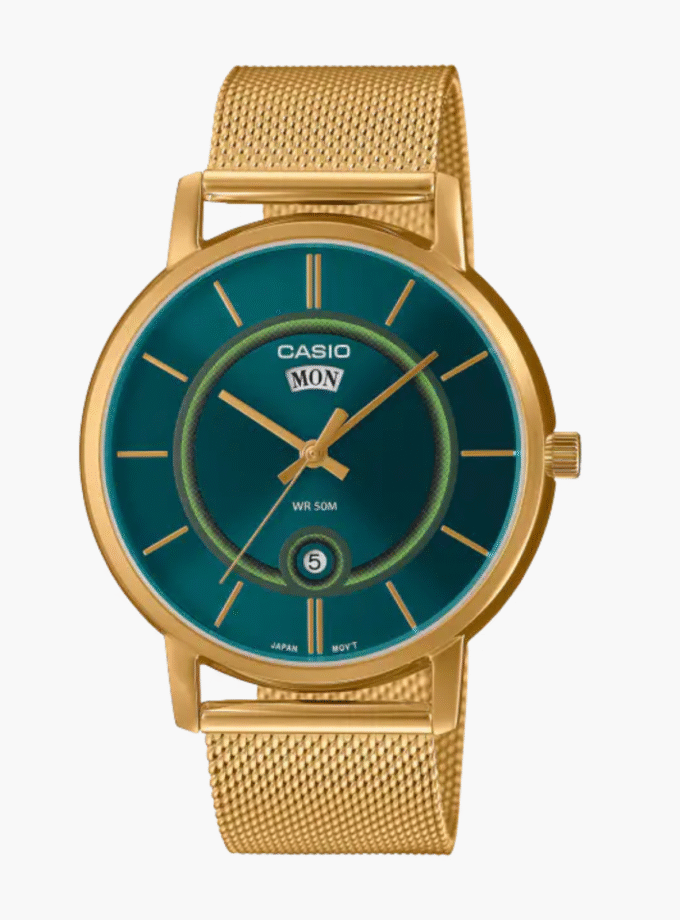 Montre Homme Casio - MTP-B120MG-3AVDF - Bracelet en acier inoxydable doré - Verre minéral - Résistante à l'eau