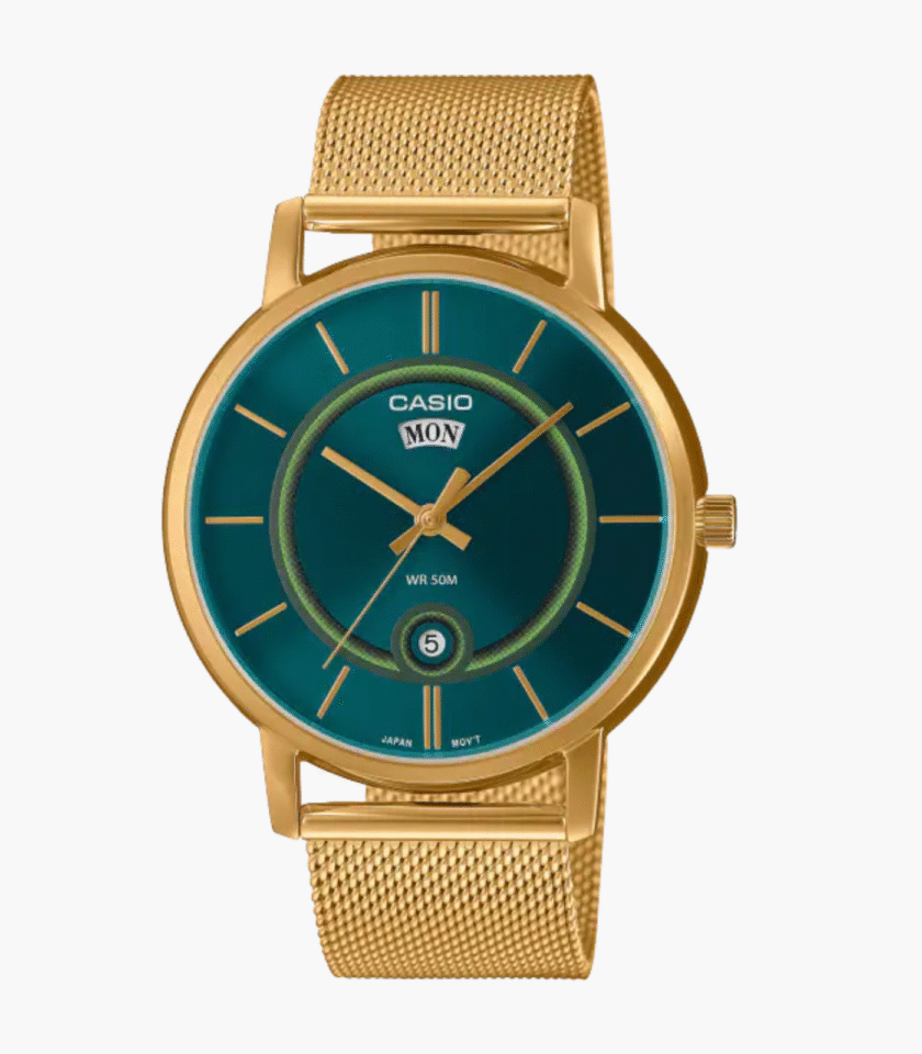 Montre Homme Casio - MTP-B120MG-3AVDF - Bracelet en acier inoxydable doré - Verre minéral - Résistante à l'eau