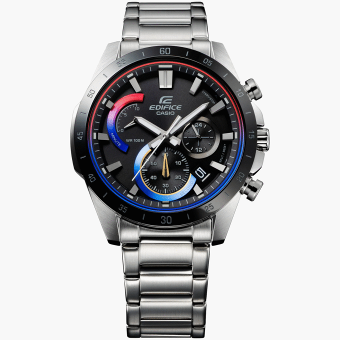 Montre Homme Casio Edifice - Efr-573Hg-1Avudf - Bracelet Gris En Acier Inoxydable - Résistance À L'Eau 10 Atm