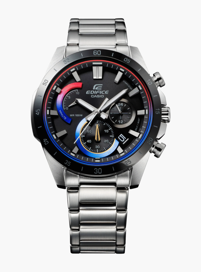 Montre Homme Casio Edifice - Efr-573Hg-1Avudf - Bracelet Gris En Acier Inoxydable - Résistance À L'Eau 10 Atm