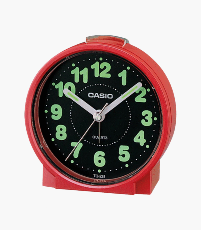 Horloge De Table Casio Tq-228-4Df - Rouge