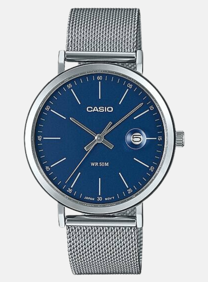 Montre Homme Casio - MTP-E175M-2EVDF - Bracelet en Acier Inoxydable - Affichage analogique - Résistant à l'eau