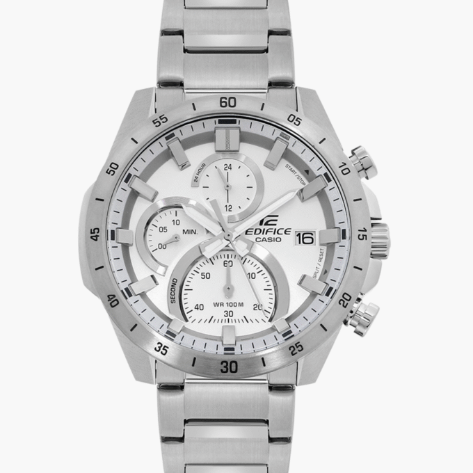 Montre Casio Homme - Bracelet Gris En Acier Inoxydable - Cadran Gris - 12 Mois De Garantie - Efr-571Md-8Avudf