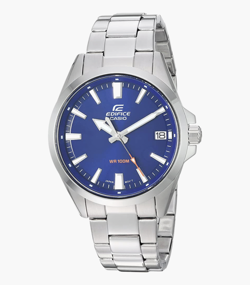 Montre Casio Homme - Bracelet Gris En Acier Inoxydable - Résistante À L'Eau - 12 Mois De Garantie - Efv-100D-2Avudf
