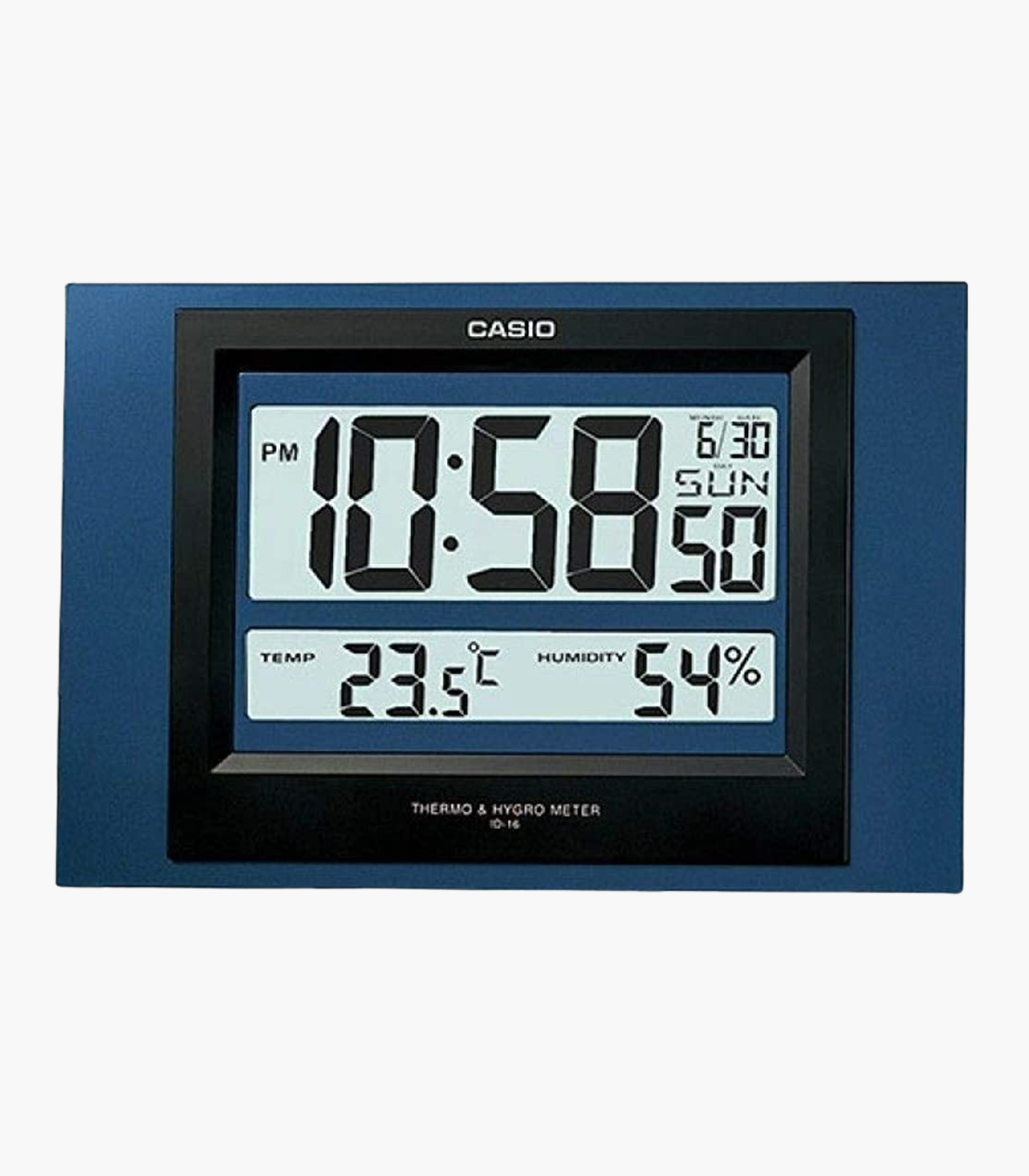 Horloges Murale Casio Id-16S-2Df Id16 Température Garantie 12 Mois