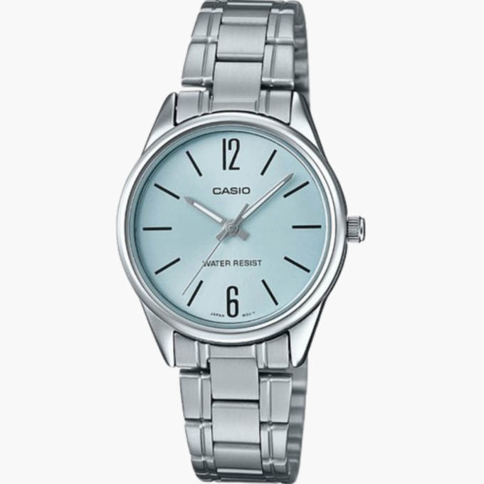Casio Montre Femme LTP-V005D-2BUDF - Bracelet En Acier Inoxydable - Verre minéral - Argent