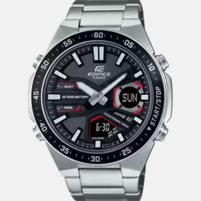 Montre Homme Casio Edifice - EFV-C110D-1A4VDF - Affichage analogique - Bracelet en acier inoxydable - Résistant à l'eau